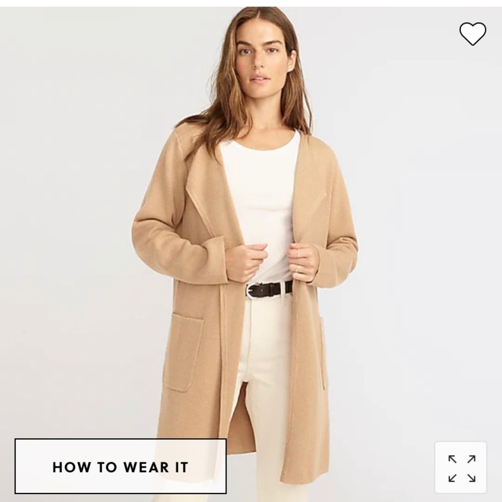 Jcrew 365 Juliette collarless sweater-blazer